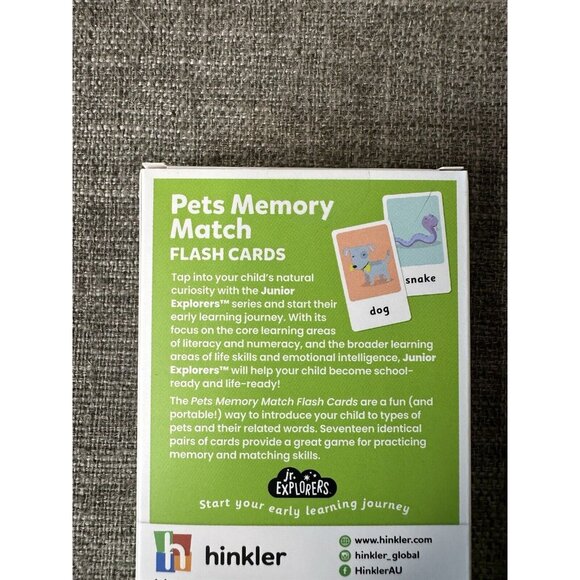 Jr Explorers Flashcards Numbers, Pets Memory Match, Short Words, Food Snap 4 Pk - Picture 3 of 7